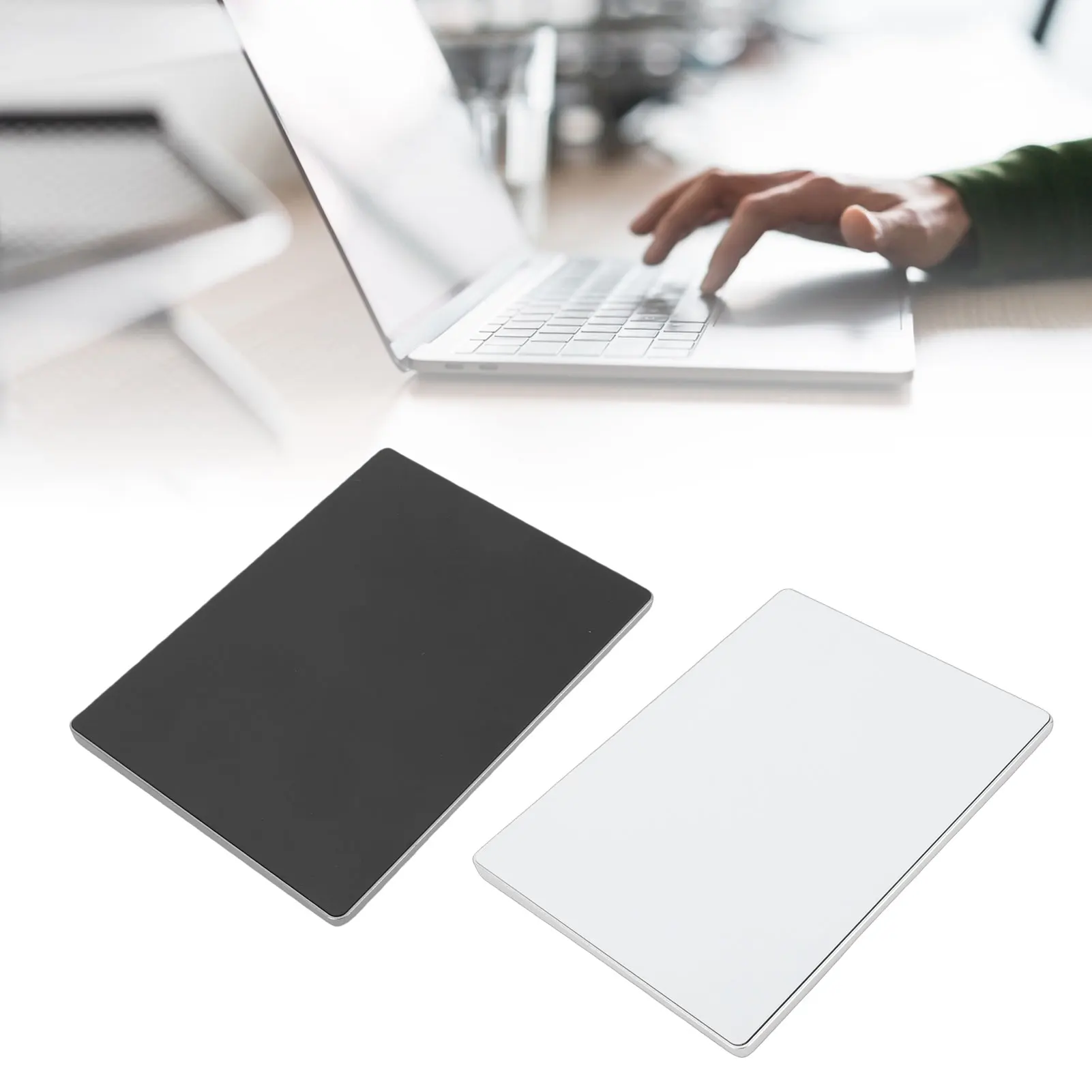 Wired USB Trackpad Large Slim Aluminum Alloy Portable Touchpad Mouse with Multi Gesture for Computer Desktop Laptop