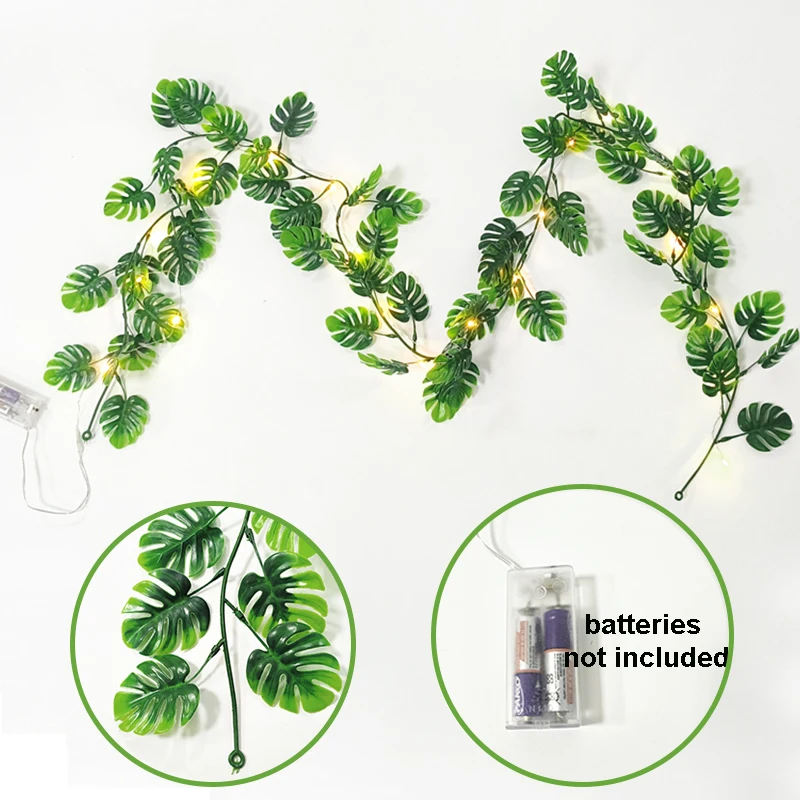 Luminous Artificial Ivy Vine Wall Decor with LED Silk Leaves