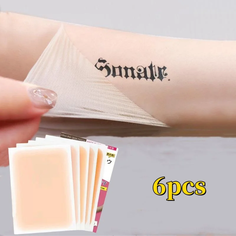 6 Pcs Tattoo Scar Flaw Concealing Tapes Waterproof Tattoo Film Ultra Thin Patch Scar Patches Birthmark Concealing Sticker