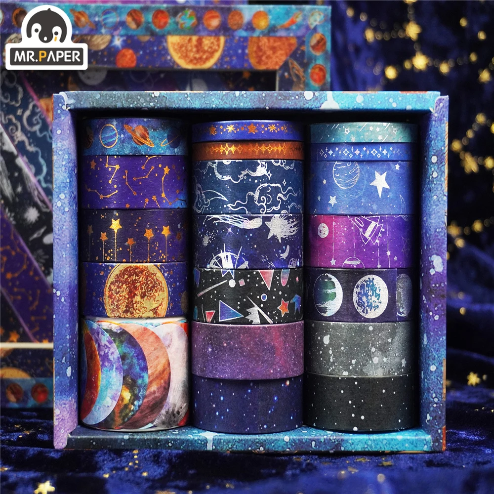 Starry Sky Theme Washi Tape Set 19roll/Box Decorative Stickers