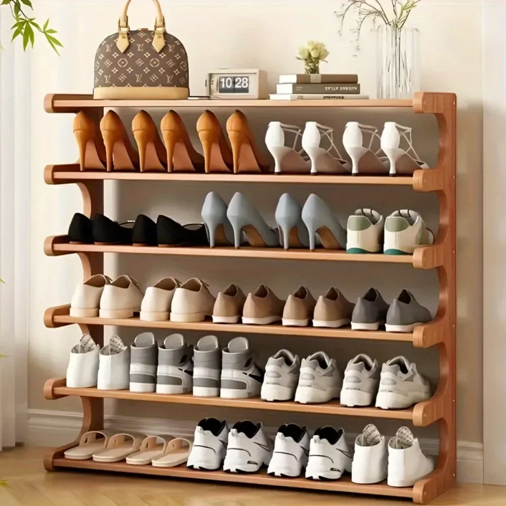 Wooden Shoe Storage Rack Organizer