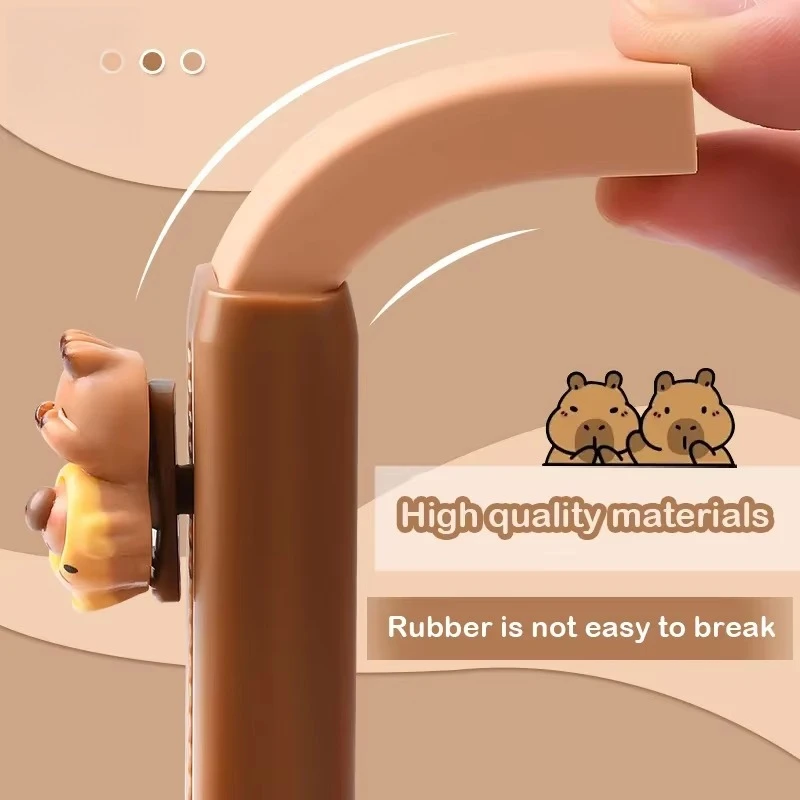 Kawaii Push Pull Capybara Eraser Soft School Supplies Clean Mess Free Stationary Office Student Rubber Eraser For Kids Gift pencil eraser