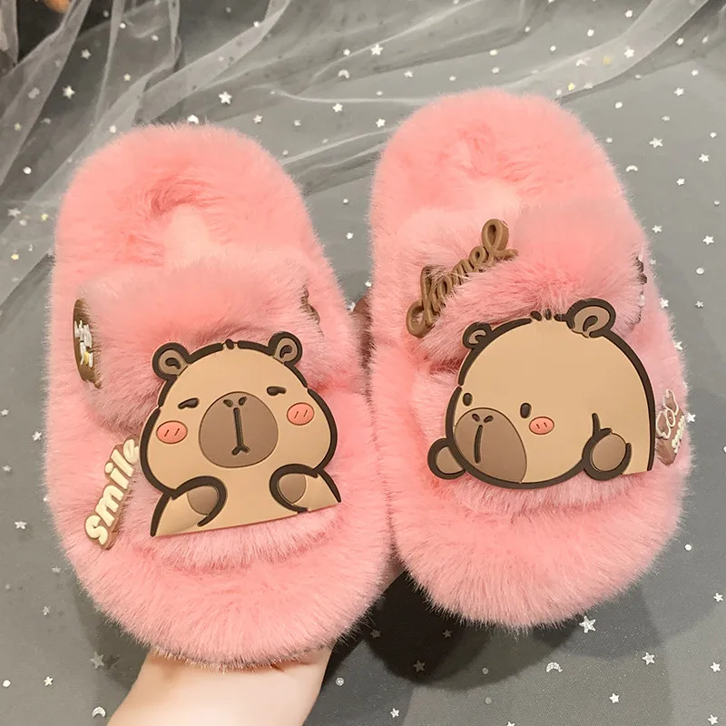 Pluche pantoffels voor kinderen, huisjes, warme winterpantoffels voor