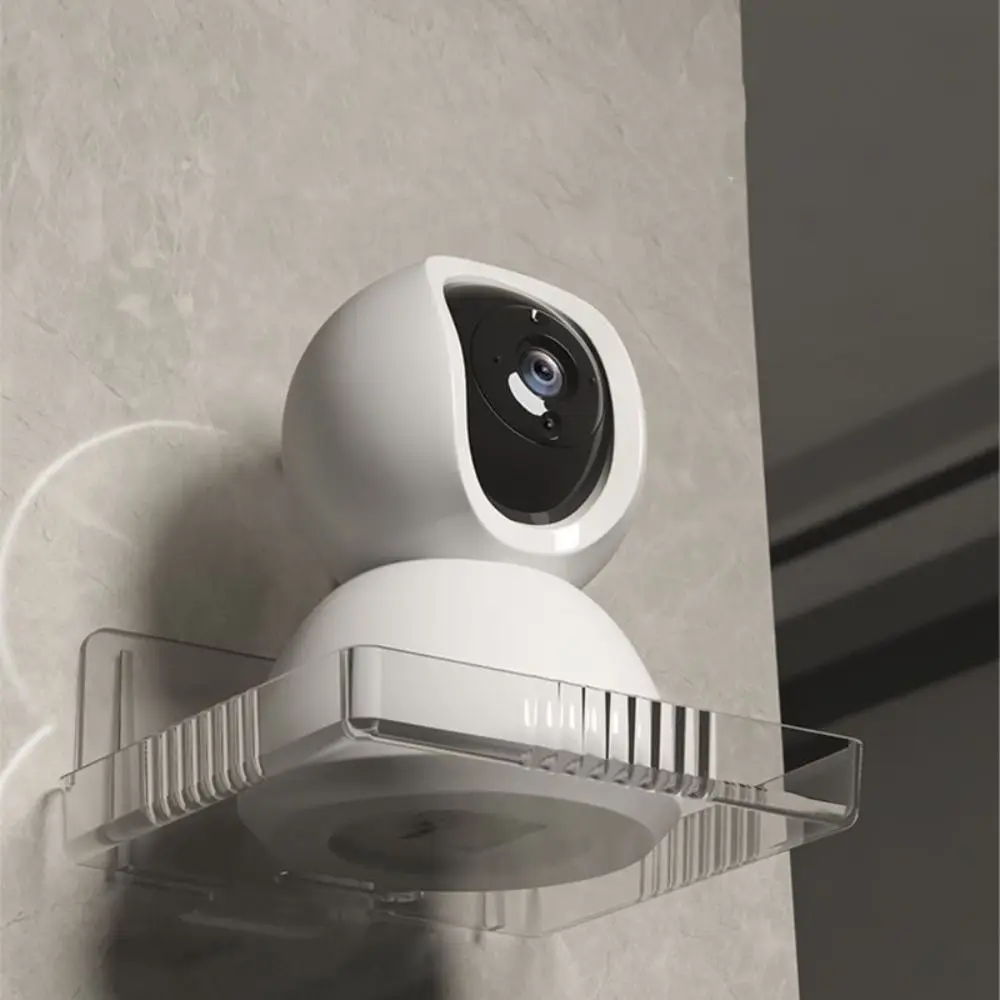 

Plastic Acrylic Mount Display Shelves Wall Mounted Fixed Floating Storage Stand Rack Self-adhesive Clear Security Camera Rack