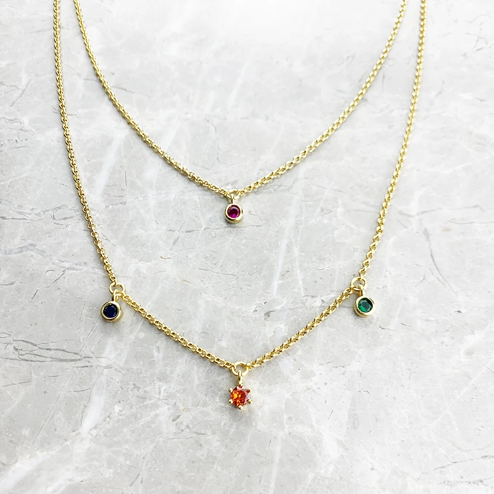 Double Chain Necklace Front View