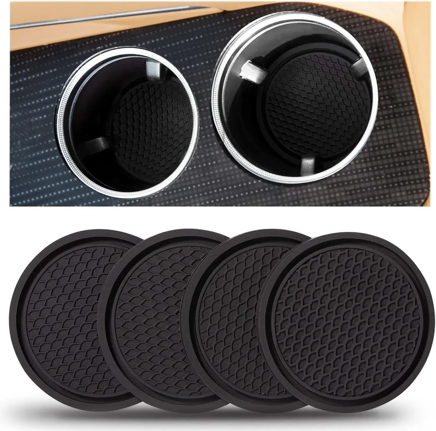Car Cup holder coasters Cup Holder Non-slip pad Universal Insert Coasters Auto Interior Accessories Cup Holder Anti Slip Insert Pads 4 Pack cup holder inserts car coaster pads cup holder insert