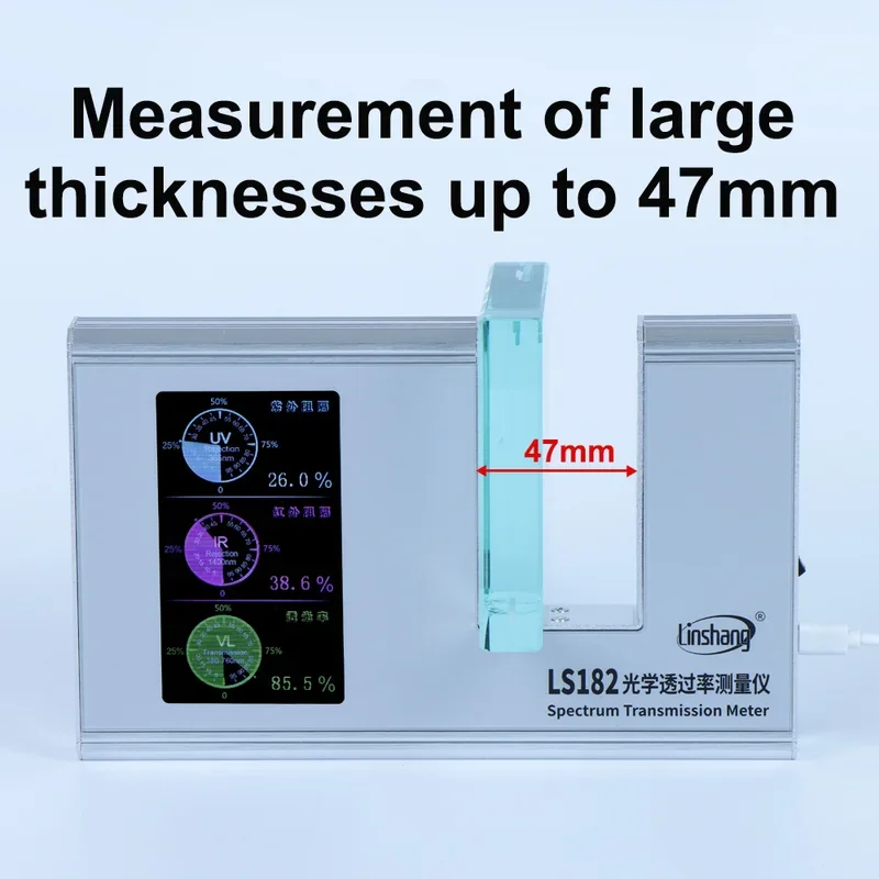 Window Film Tester TSER Meter SHGC Light Transmittance Tester Spectrum Transmission Meter Advanced for Window Tint LS182