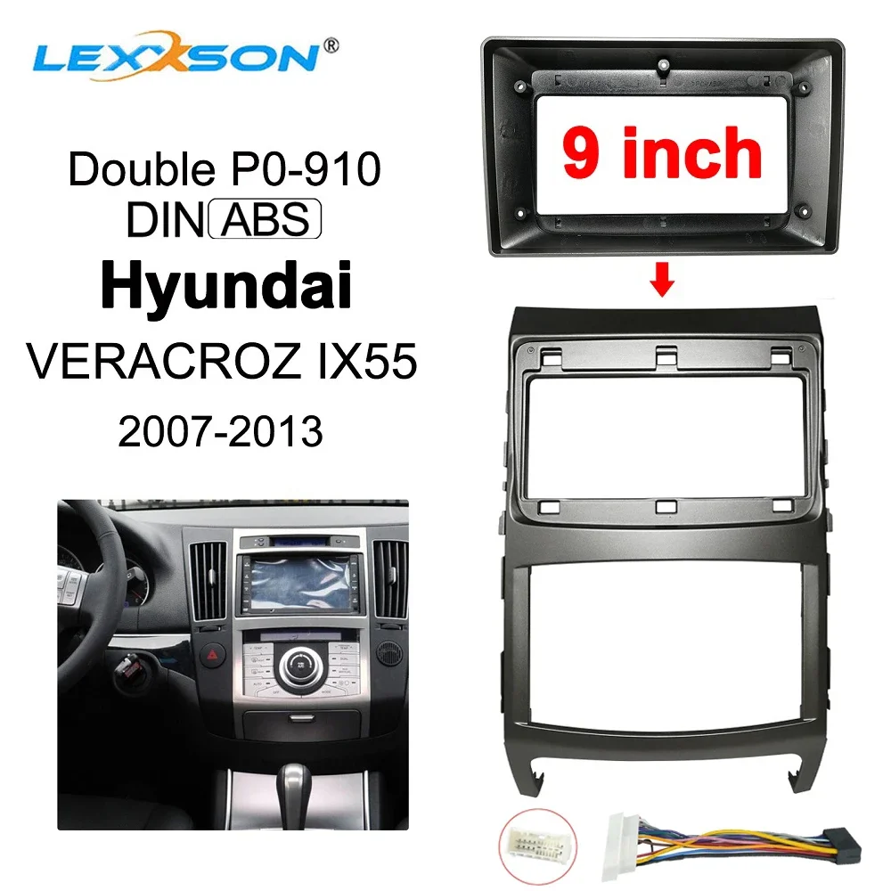 

9-дюймовая Автомобильная панель для Hyundai Veracroz Ix55 2007-2013 стерео 1din 2din Радио панель двойной Din CD DVD рамка Установка приборной панели