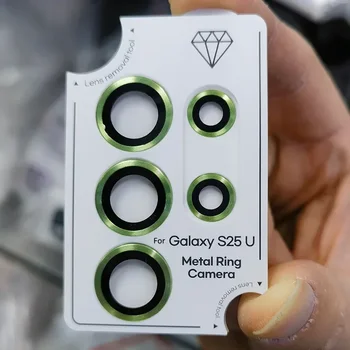 Camera Lens Metal Ring Tempered Glass Protector Cover For Samsung Galaxy S25 S24 S23 Ultra Plus FE Back Anti-scratch Protect Cap