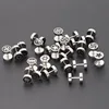 Stainless Steel Barbell Dumbbell Studs Earrings For Men Women Punk Gothic Pattern Earrings Fashion Piercing Jewelry Wholesale 6