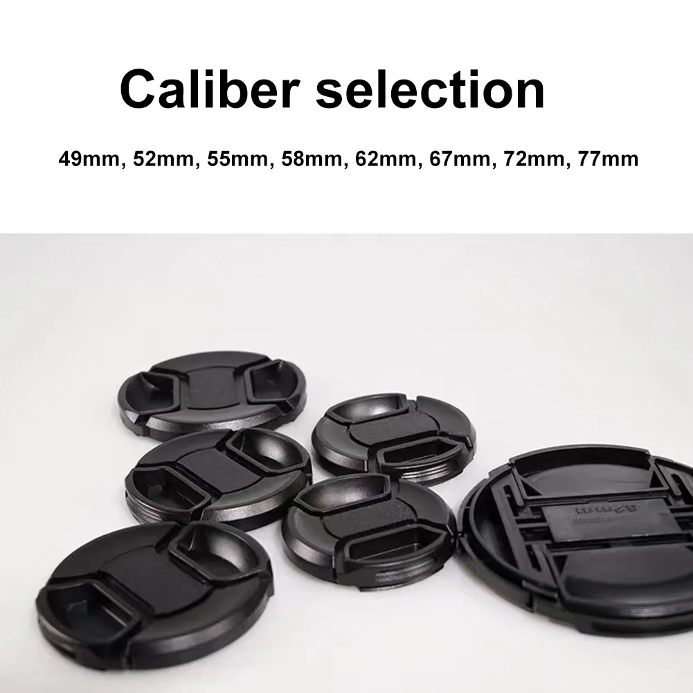 49mm 52mm 55mm 58mm 62mm 67mm 72mm 77mm Camera Lens Cap Snap-On Center-Pinch Lens Cover for Nikon Sony Canon DSLR Lens
