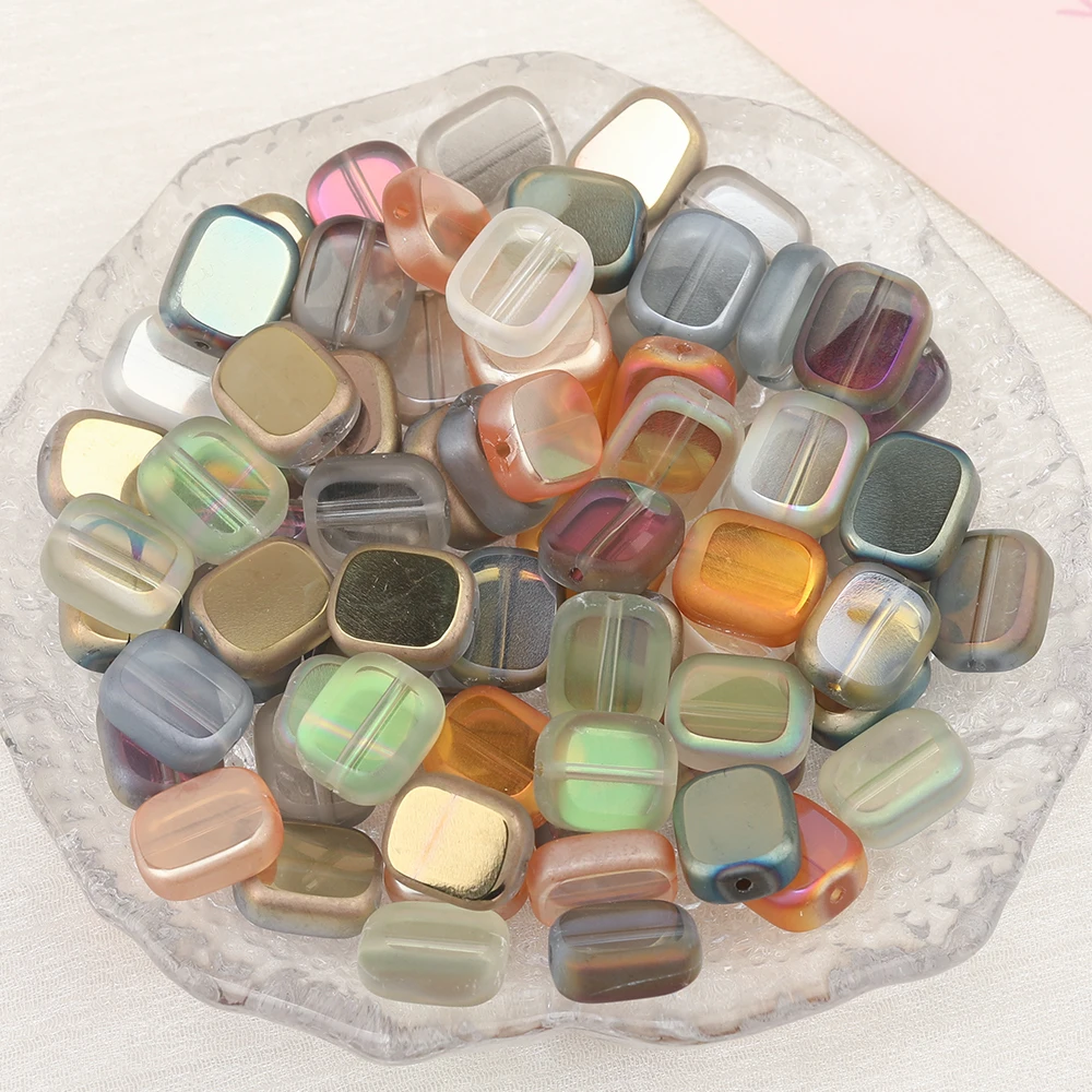 Cordial Design 10*12MM 300pcs DIY Crystal Beads/Hand Made/Rectangle Shape/Aurora Effect/Glass Bead/Jewelry Findings & Components - cordial