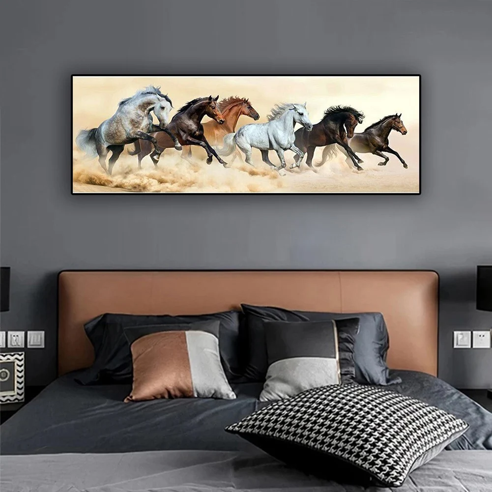 

Canvas Painting Six Running Horses Poster Prints Art Wall Picture Home Unframed Home Decor Art DIY Ornament Room Decoration