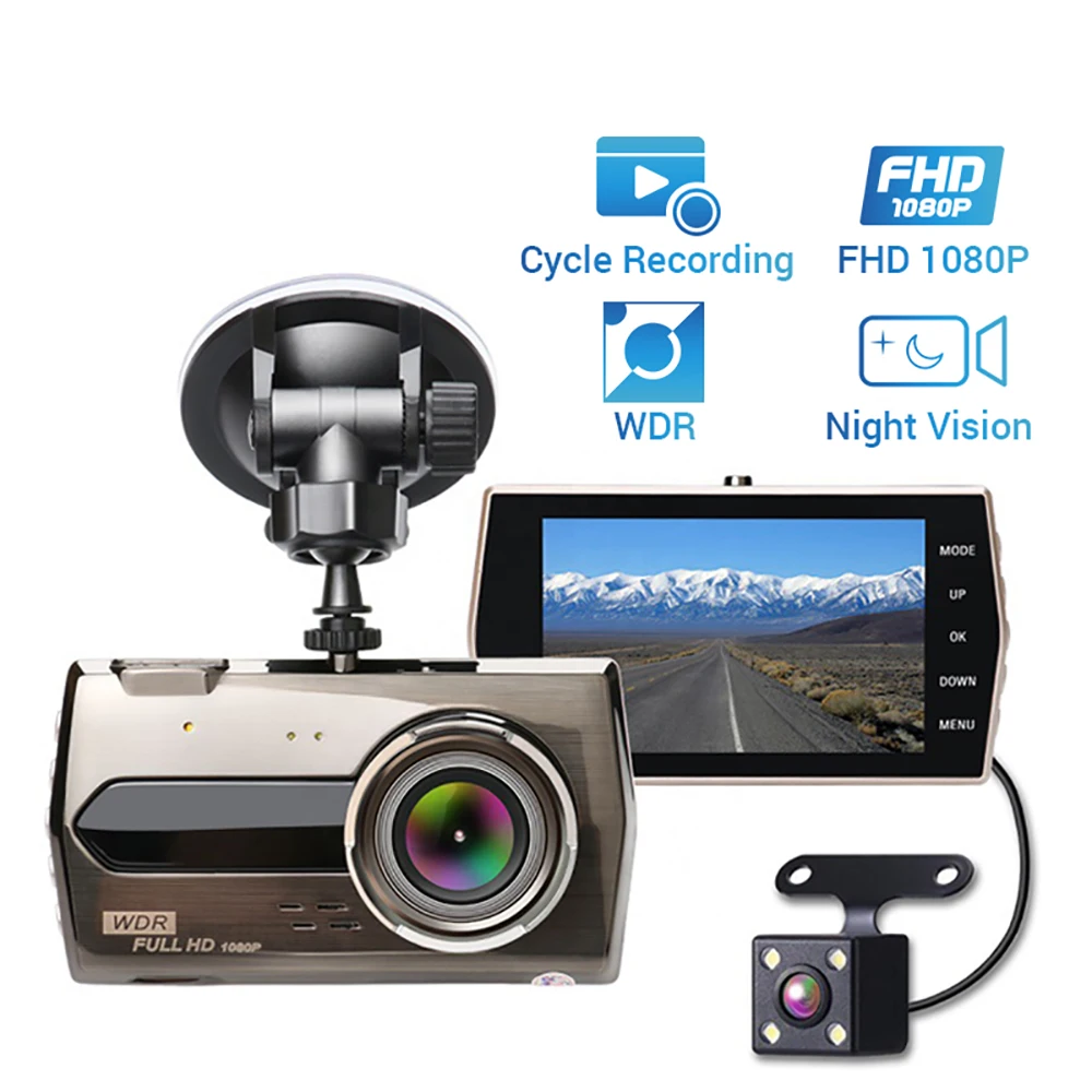 Dash Cam Car DVR Full HD 1080P Rear View Camera Video Recorder Black Box  Dashcam Night Vision Parking Monitor Car Accessories - AliExpress