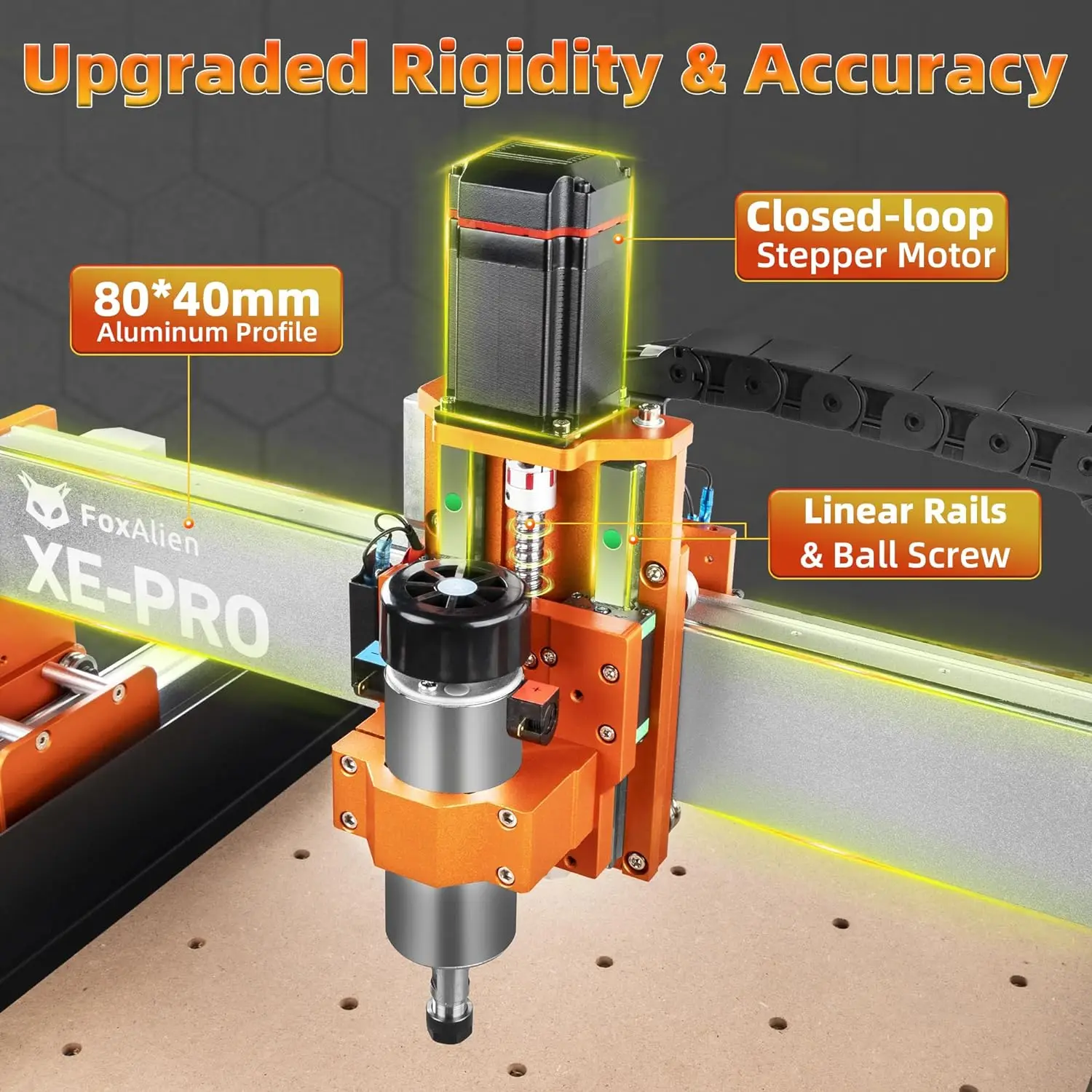 Router Machine XE-PRO with Ball Screws 400W Spindle 3-Axis Engraving Milling Machine for Wood Aluminum Cutting Upgradable