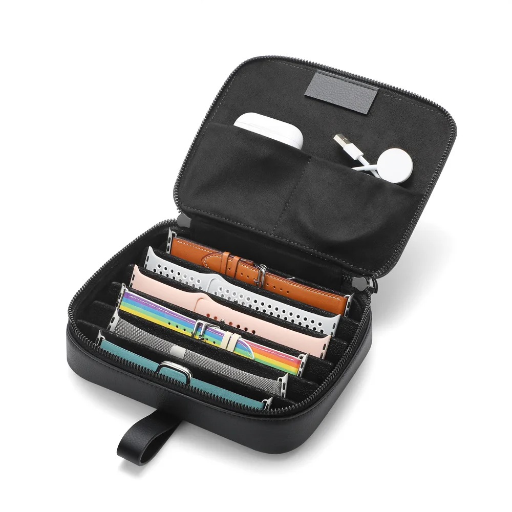 Luxury organizer box for Apple watch band packaging watchband belt bag portable travel storage case strap accessories