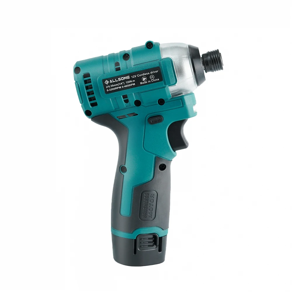 Trapano Avvitatore Elettrico Senza Spazzole Allsome 12V 120N.M Avvitatore A Percussione Senza Fili Trapano A Velocità Variabile Per Batteria Makita