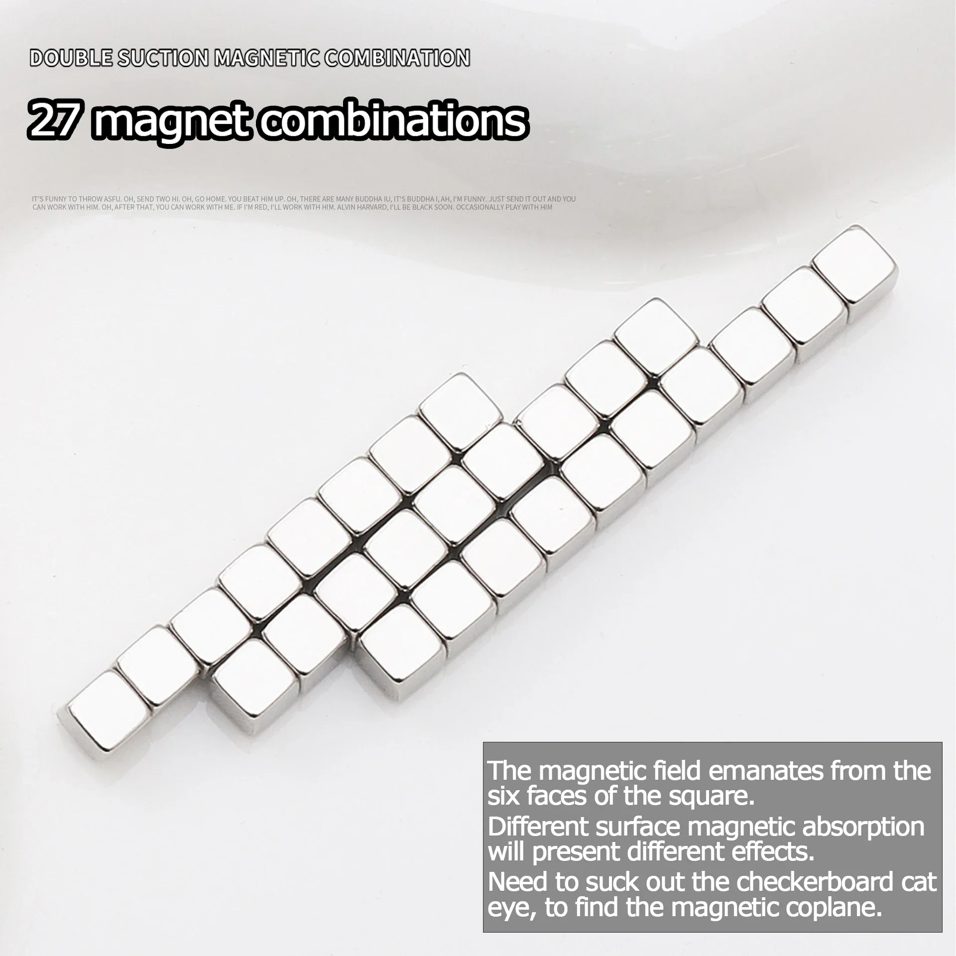 Description Picture 6 of itemNails Salon Cube Magnet 27pcs/set Nail Magnetic Stick Square Magnet Multi-Function Cat Eye Magnetic Nail Gel Manicure DIY Tools
