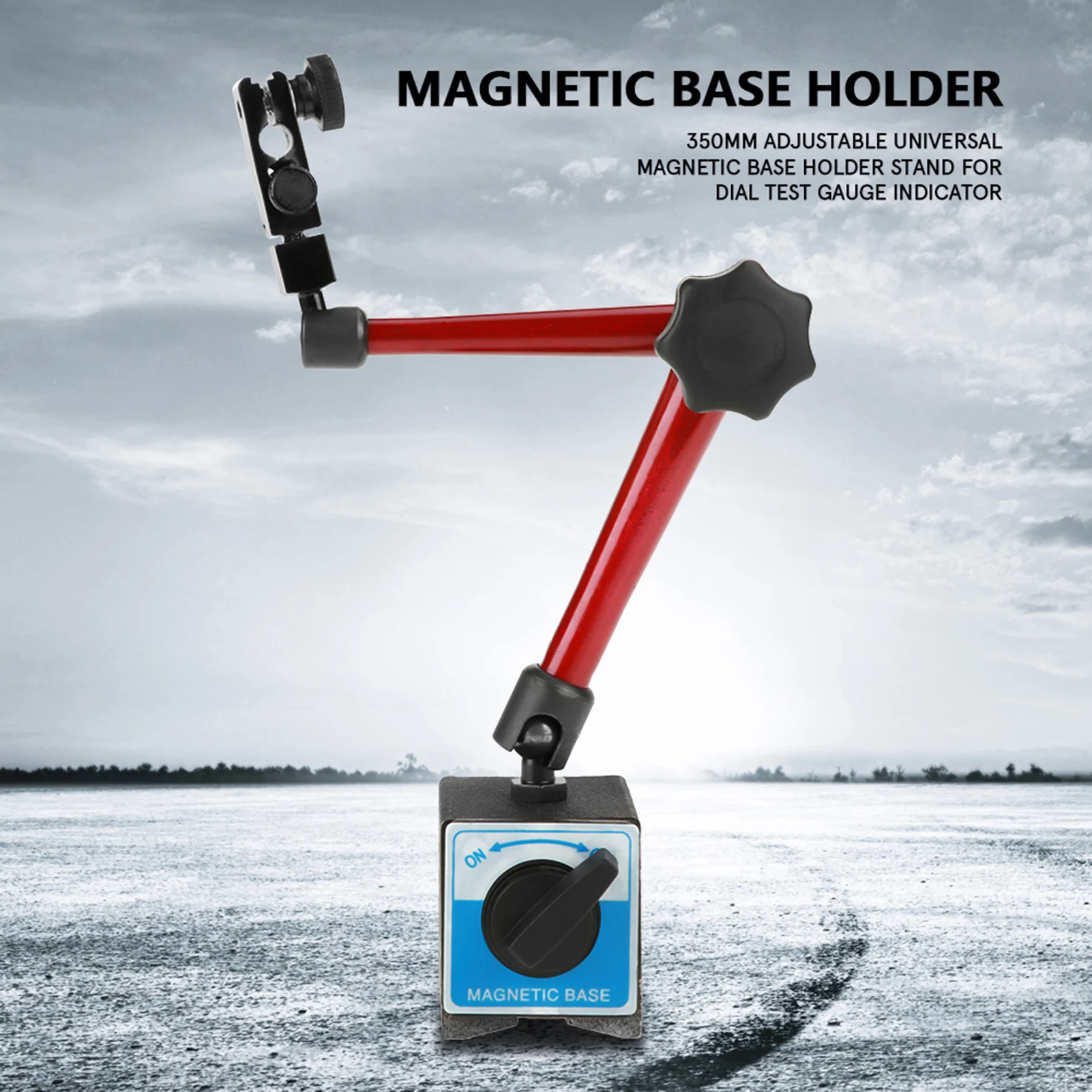Universal Base Holder 350mm Adjustable Universal Magnetic Base Holder Stand for Dial Test Gauge Indicator Magnetic