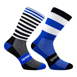 High-Performance Compression Socks for Men and Women - Durable, Breathable, Versatile Sportswear (Blue Black)