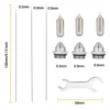 0.2mm, 0.3mm, 0.5mm Airbrush Nozzle Needle Replacement Parts for Airbrush NCT-SJ83 4