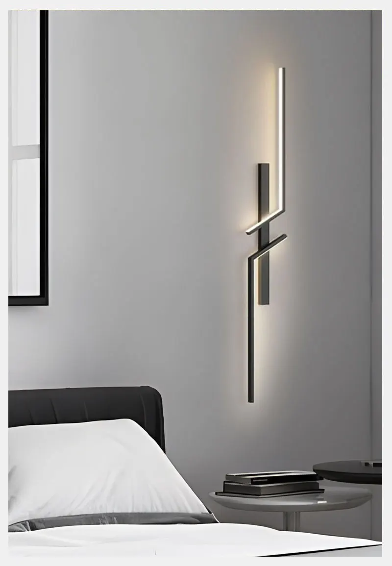 Indoor Schwarz Gold LED Wand Lampen Wand Lichter Für Schlafzimmer Nacht Wohnzimmer Foyer Innen LED Wandleuchter Korridor AC85-265V – Detail 9