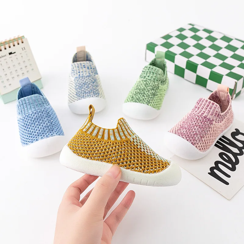 Newborn Baby Mesh Cotton Toddler Shoes Summer Baby Boy Non-slip First Walking Shoes Soft Hollow Breathable Shoes Kids Sneakers 3