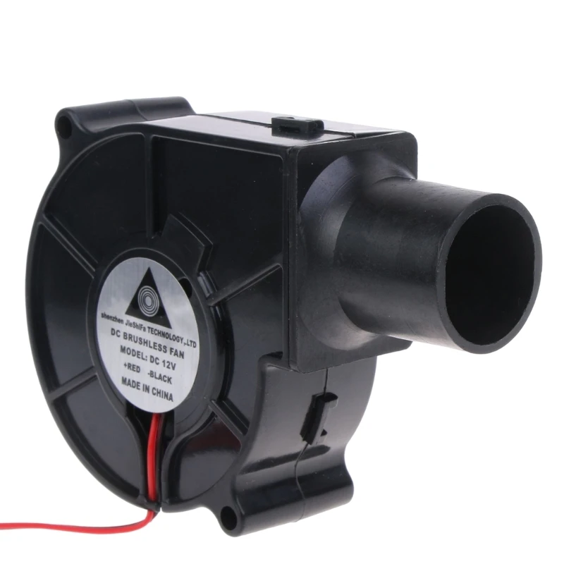 Bbq Fan Air Blower BBQ Fan Cooling 7530 Air Blower for DC12V 1.5A Brushless 2Pin Connector 2500R Fans 75x75x30mm with Air Duct 87HA