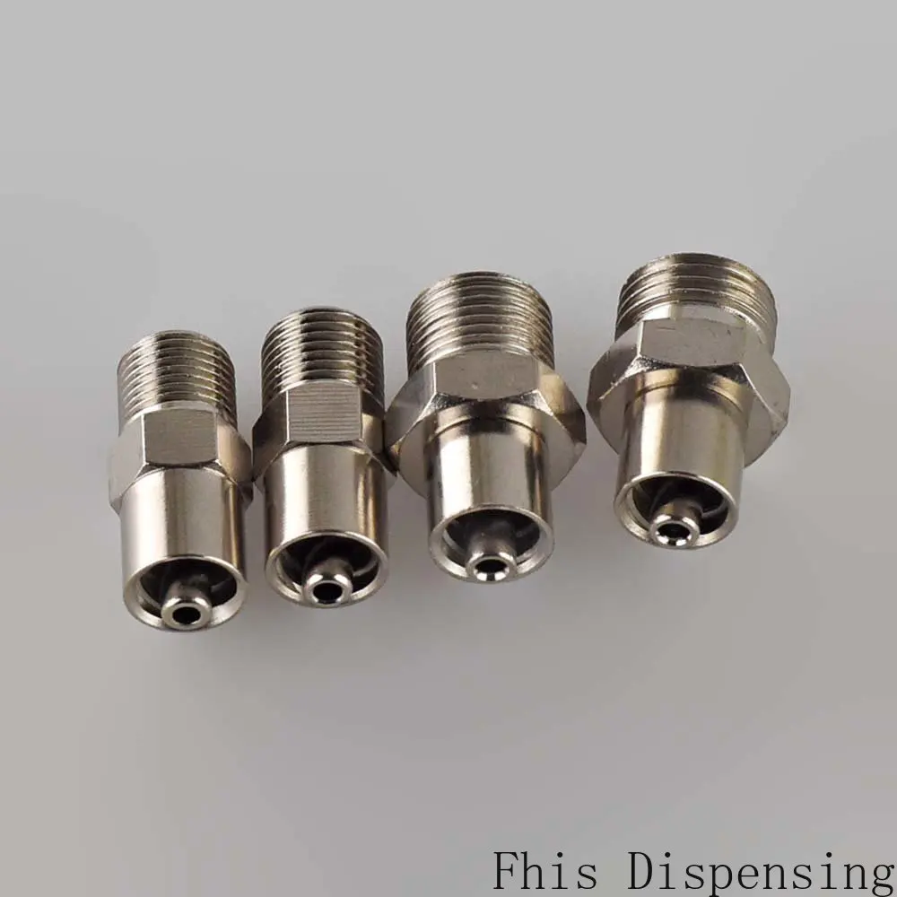 G1/8,G1/4, M10*1, M12*1 Optional for Automatic Dispensing Valve Locking Head Luer Lock Adapter Screw end Pack of 5