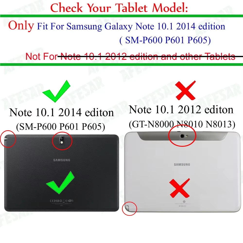 Premium Protective Case for Samsung Galaxy Note 10.1 Tablet, Portable and Durable Design with Built-In Stand