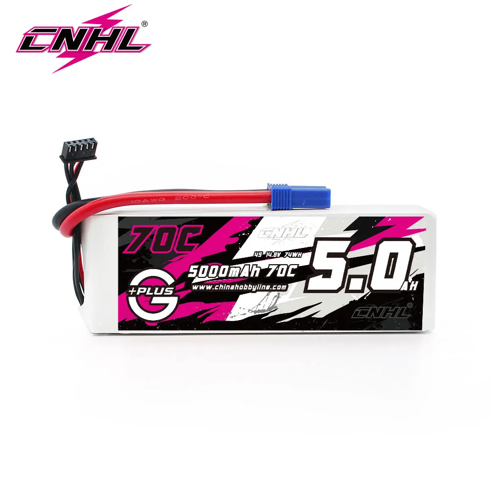 Batterie LiPo 4S 5000mAh 70C EC5 pour RC Drone Voiture