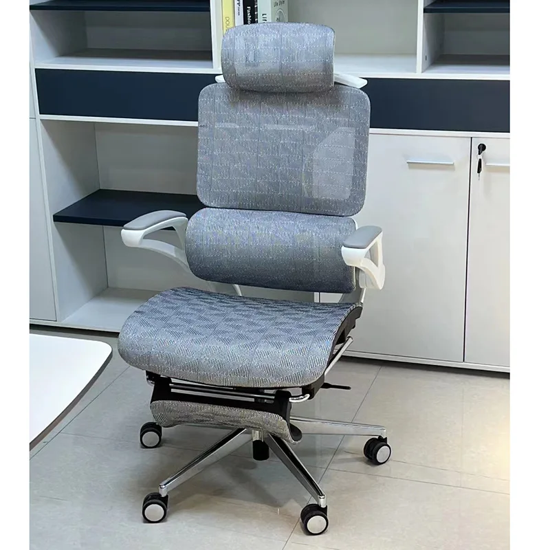 Cadeira de escritório simples moderna, longo sentado, reclinável chefe cadeira, ergonômico, uso doméstico, pausa para o almoço