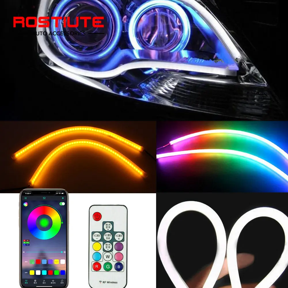 Muti Mode RGB LED DRL Daytime Running Lights for Car Headlight Flowing