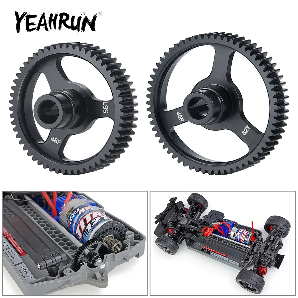 

Стальная зубчатая шестерня YEAHRUN 55T/62T для Бронко GT4-TEC 2,0 1/10 обновленные детали для модели радиоуправляемого автомобиля грузовика