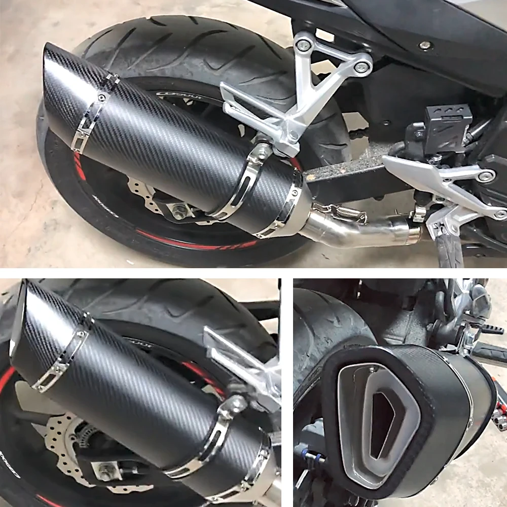 

R6 Z900 TMAX 530 FZ6 CRF 230 pcx escape sc project motorcycle muffles Motorcycle universal exhaust slip on 51mm exhaust system