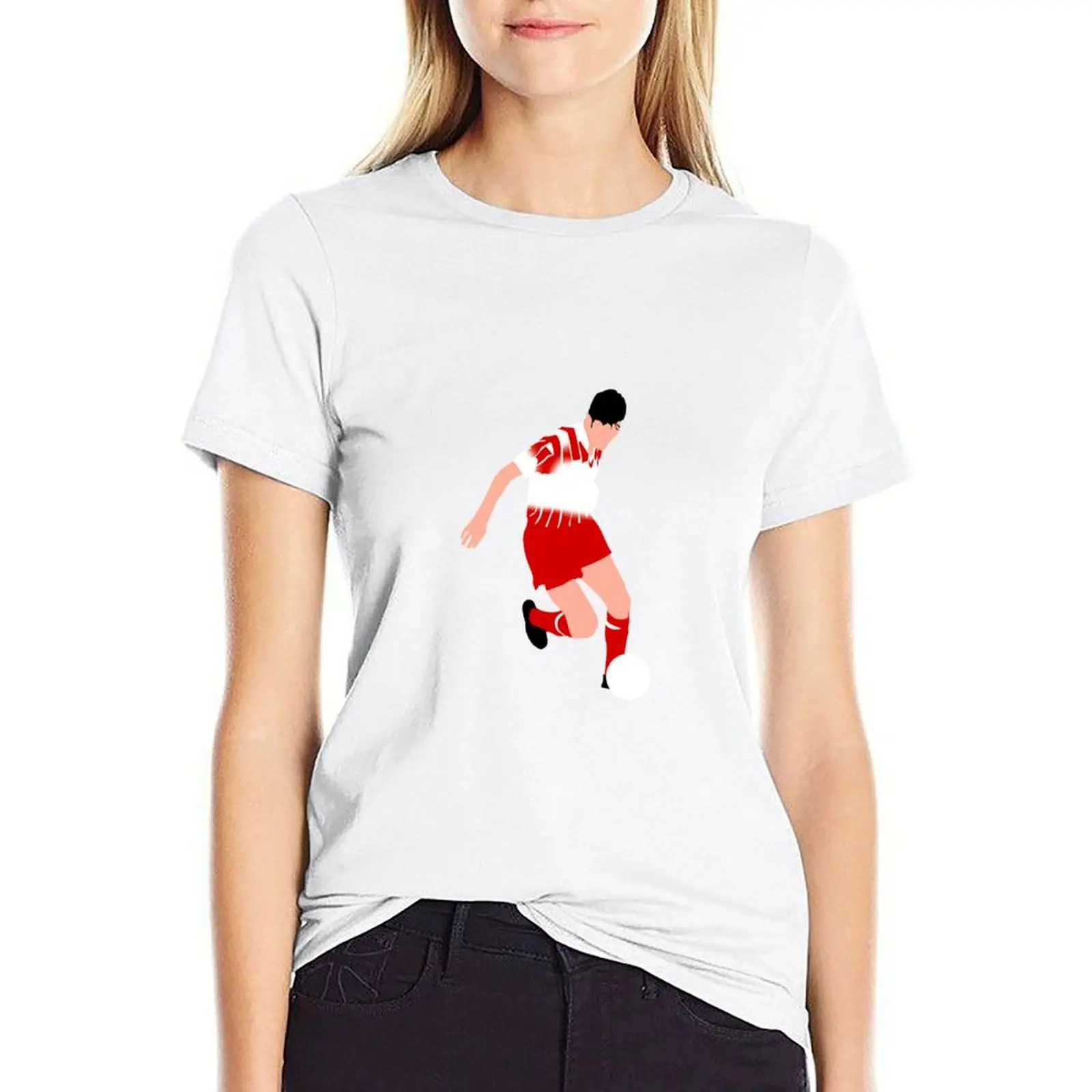 

Zinedine Zidane AS Cannes Minimalist T-shirt korean fashion female black t-shirts for Women