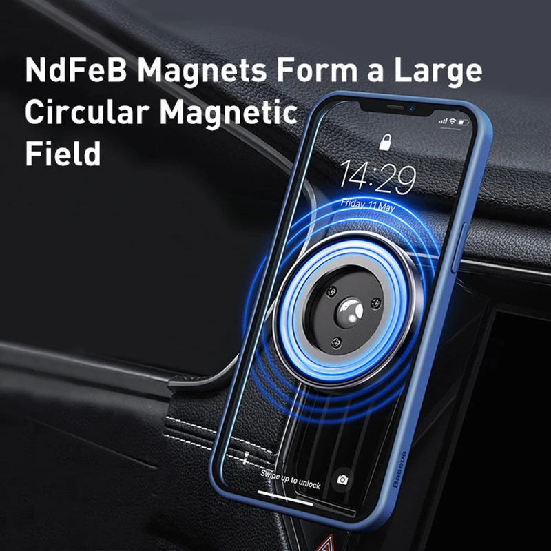 Magnet In Phonebaseus Magnetic Car Mount For Iphone - Air Vent Clip Holder,  No Wireless Charger