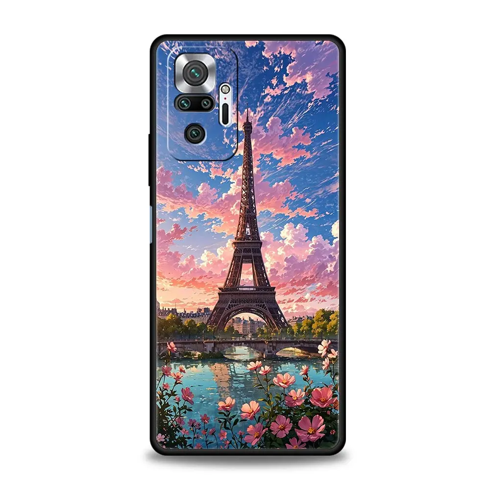 Eiffel Tower Red Umbrella Soft TPU Phone Case
