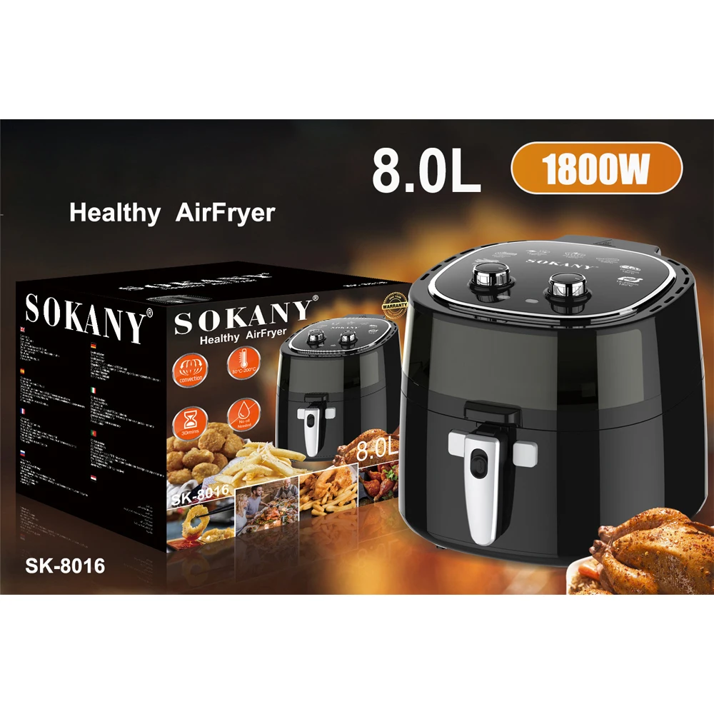 

SK-8016 Electric Air Fryer 1800W Strong Power 8L Large Capacity Household Mini Oven