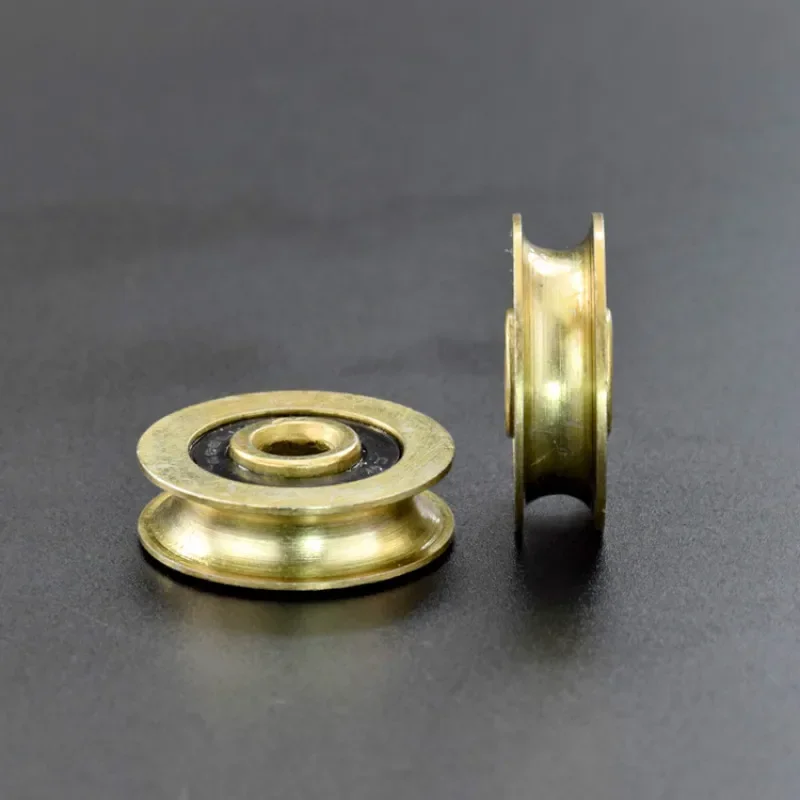 Grooved Bearing U Concave Wheel 6mm Wire Rope Guide Wheel Suspension Support Pulley Cross Line Fixed Pulley 6.4*28.5*8