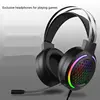 Écouteur lumineux de jeu X2 rvb, casque USB filaire, monté sur la tête, pour ordinateur