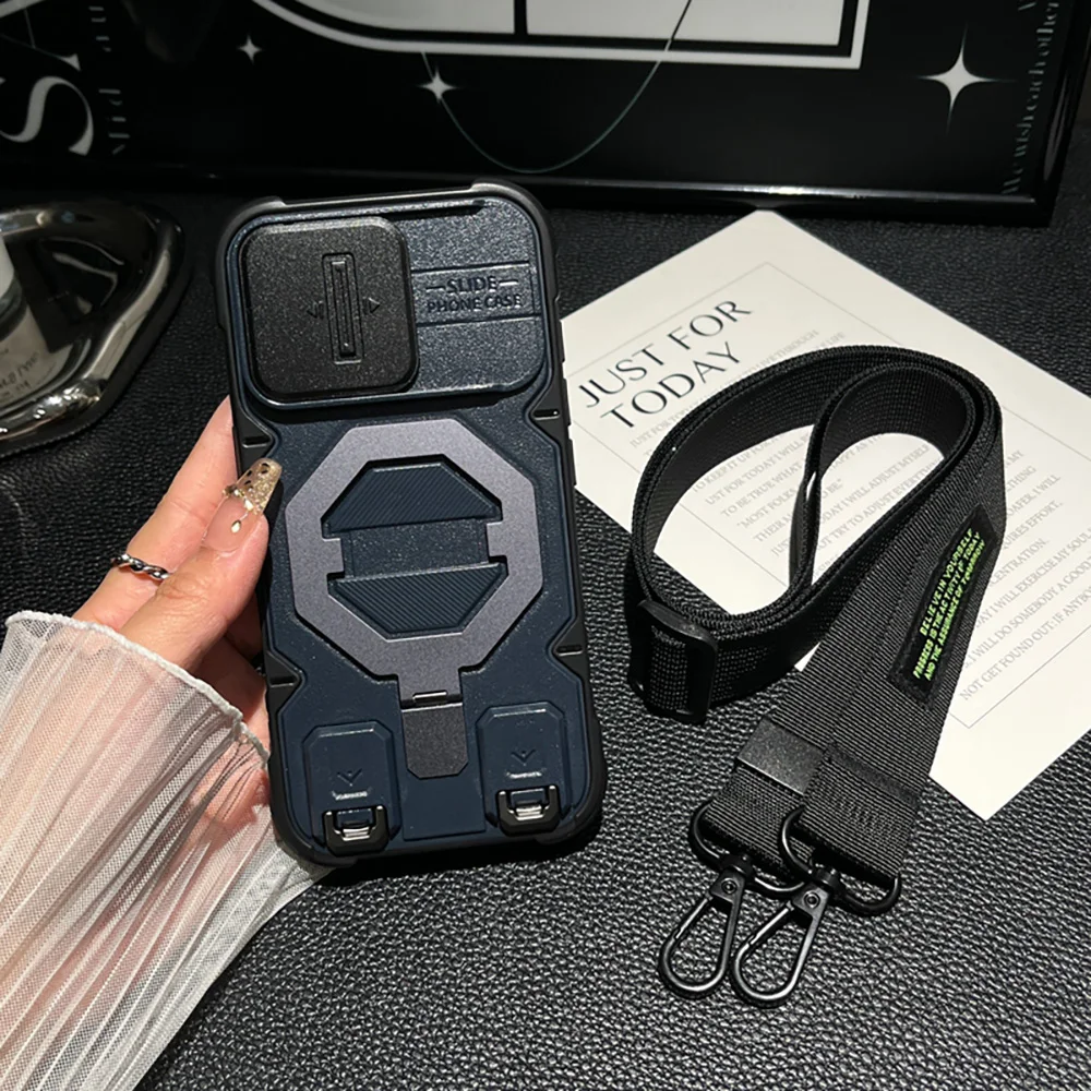 Tactical Magnetic Crossbody Phone Case with Protective Lanyard