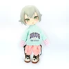 Ob11 Doll Long Sleeved Sports Sweatshirt Top Clothes With Patchwork Sleeves For Molly Gsc Ymy P9 P10 Body Uf Nendoroids Dolls 2