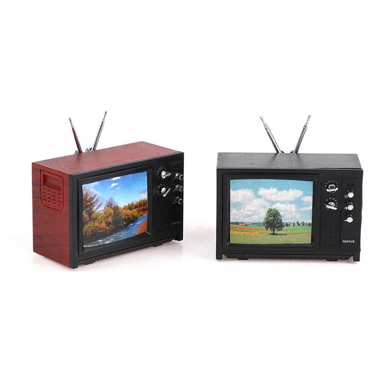 1:12 인형의 집 미니어처 텔레비전 TV 그림 인형 집 가구 모델 장난감 포함