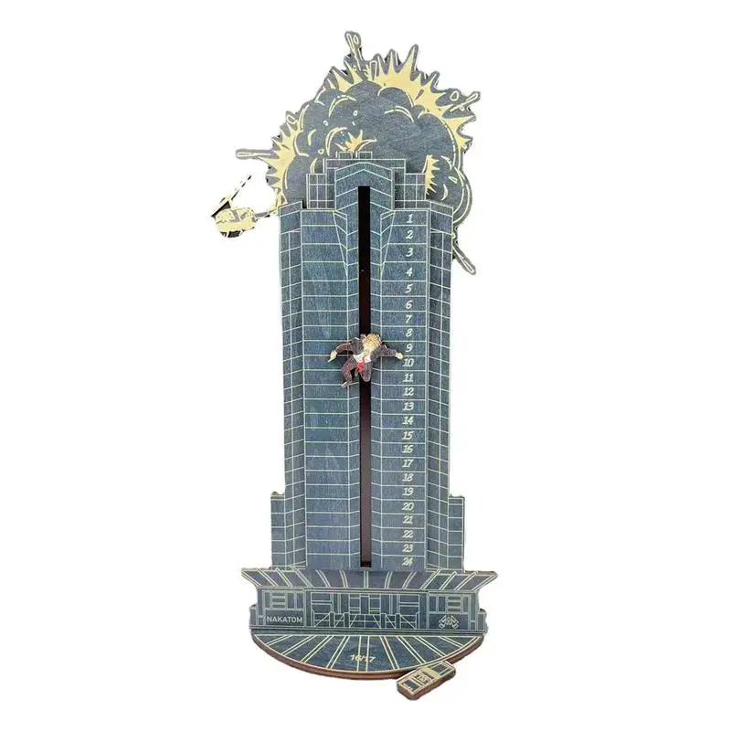 

Christmas Countdown Advent Calendar Hans Gruber Falling Off Plaza Calendar Wood Advent Calendar Decor Die Hard Durable Desktop