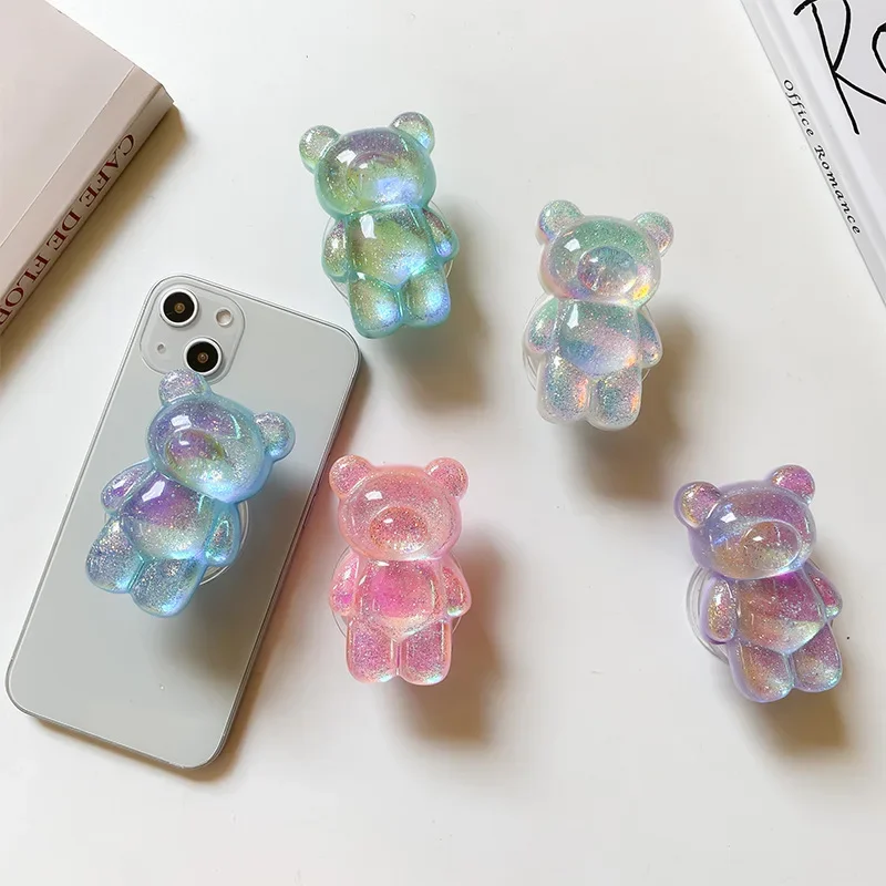 Korea Glitter Bear Phone Holder & Foldable Stand