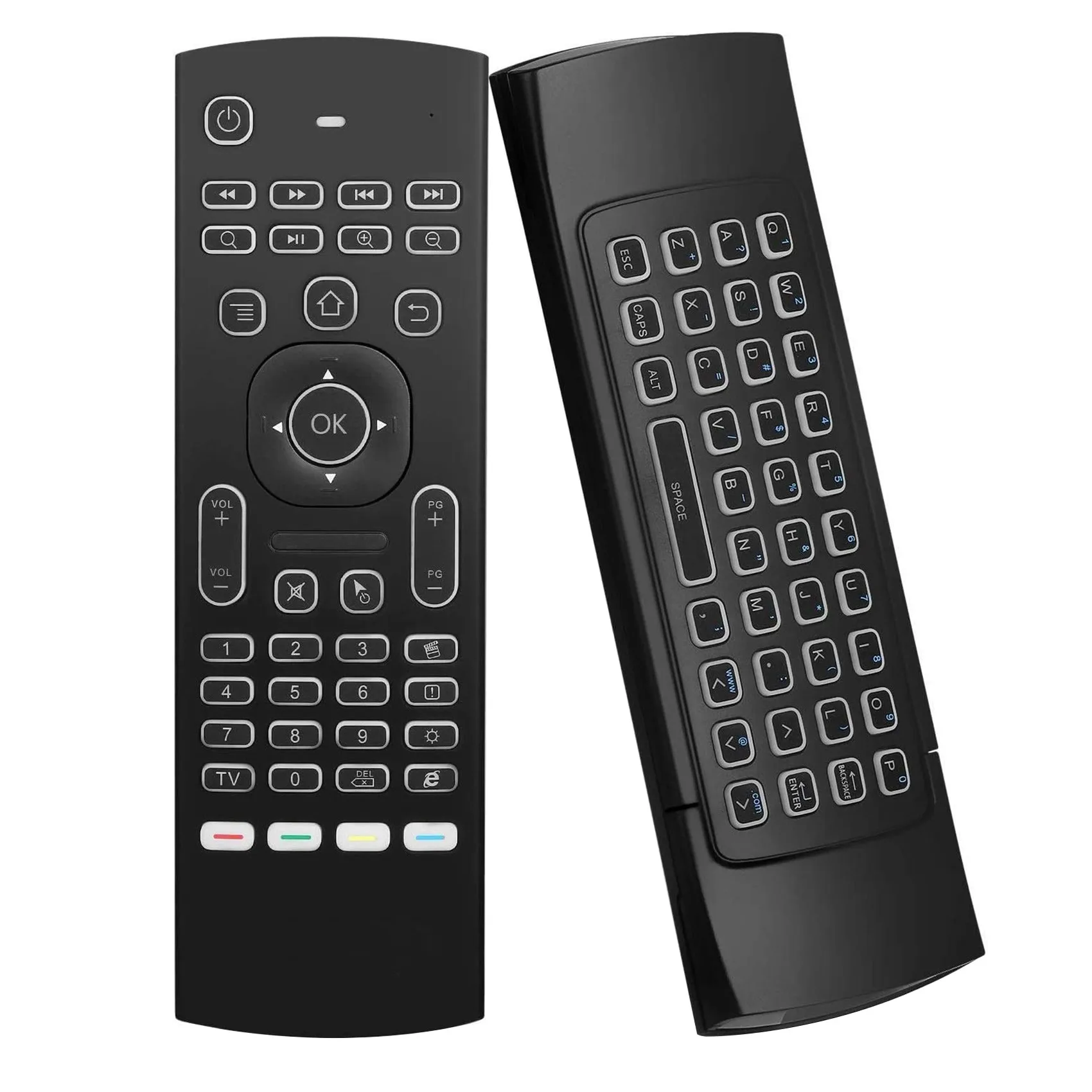 Mx3 Air Mouse Tastiera Wireless Retroilluminata Telecomando Intelligente 2.4G Rf Per X96 Tx3 H96 Android Tv Box