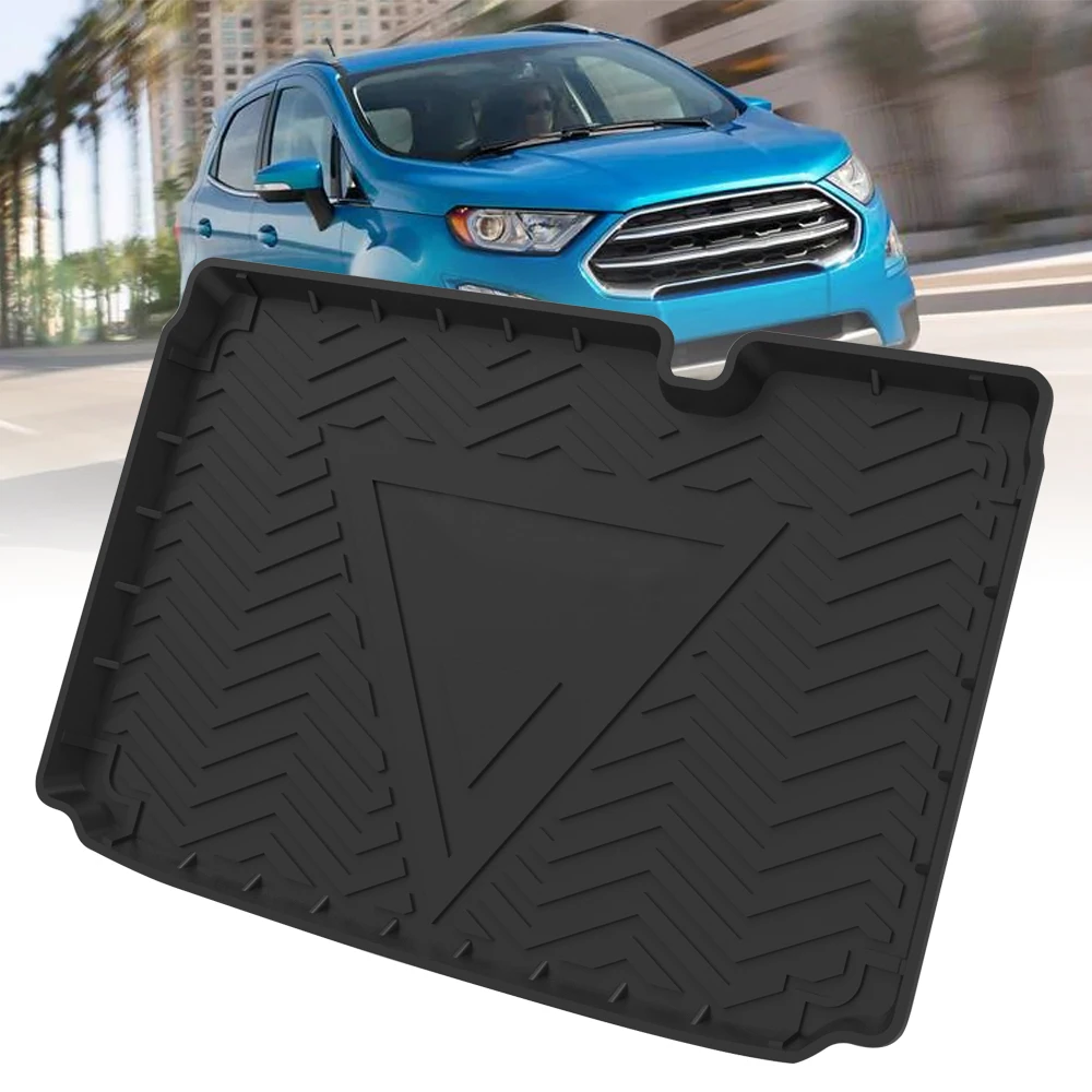 

TPE Car Trunk Mats For Ford EcoSport 2018-2019 Fusion 2013-2020 Rubber Cargo Liner Laser Measured Waterproof Protective Pads