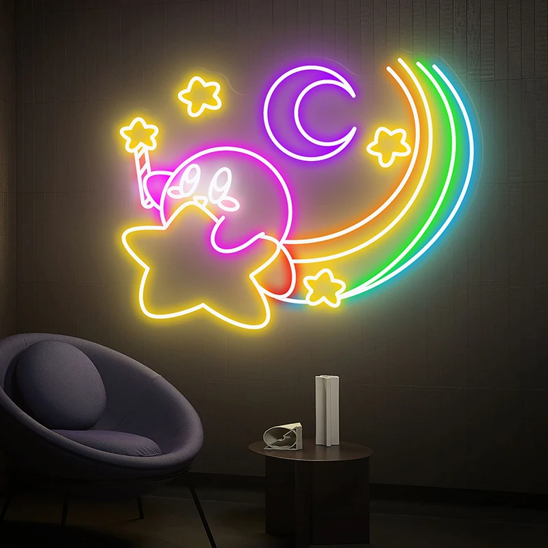 Neon Sign Anime Cartoon Shape Beer Custom for Bedroom Kid's Room Decor Cute Neon Handmade Personalized Gifts Light Night Lamp