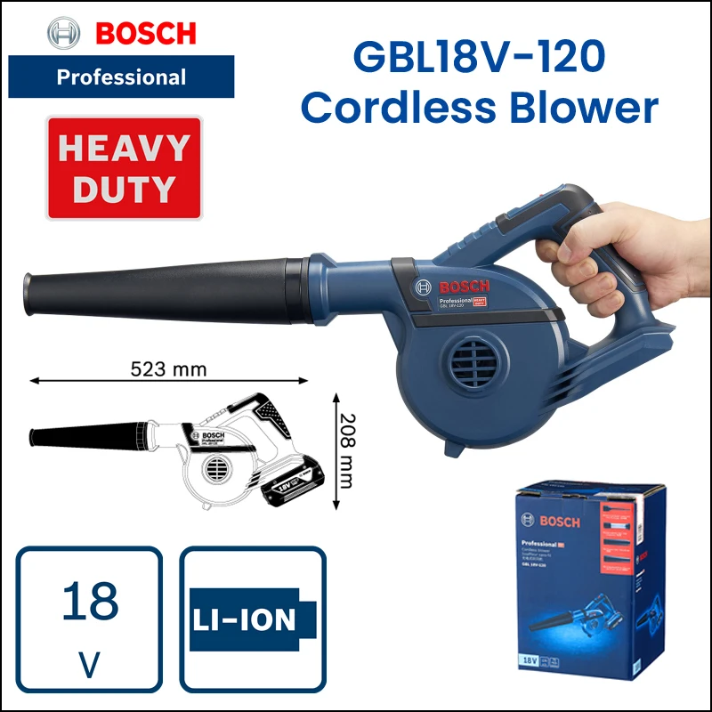 

Пылесос Bosch GBL18V-120 Аккумуляторный с удлинительным соплом, 800 Вт